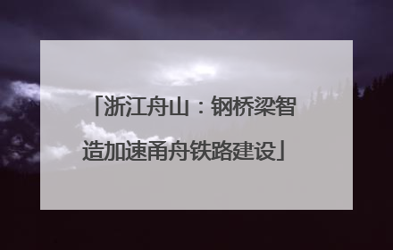 浙江舟山：钢桥梁智造加速甬舟铁路建设